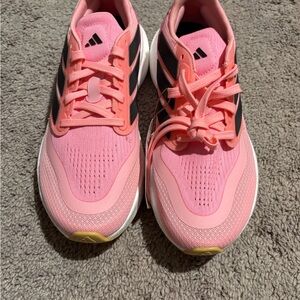 Adidas Women's Pink and Black Sneakers